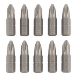 Titan  6.35mm 25mm Hex Shank PH2 Screwdriver Bits 10 Pack