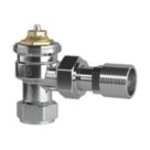 Drayton  15mm x 1/2" Chrome Angled Traditional Thermostatic Radiator Valve Body