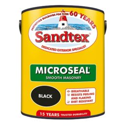 Sandtex 5Ltr Ultra Smooth Black Masonry Paint