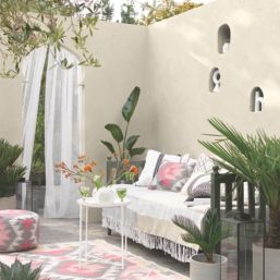 Sandtex 10Ltr Smooth Ivory Stone Masonry Paint