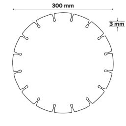 Norton  Multi-Material Segmented Diamond Cutting Blade 300mm x 20mm