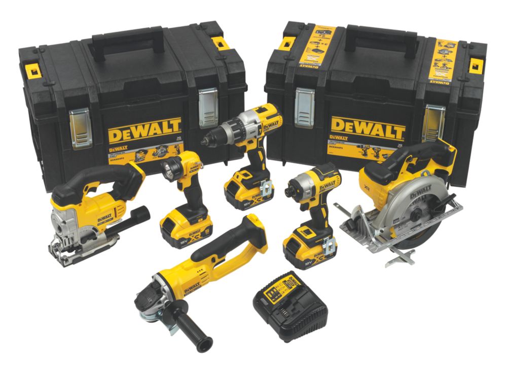 Dewalt Dck694p3 Gb 18v 3 X 5ah Li Ion Xr Cordless 6 Piece Kit Screwfix 0199