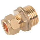 Midbrass  Brass Compression Adapting Male Iron Coupler 10mm x 1/2"
