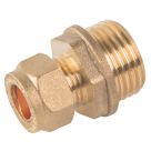 Midbrass  Brass Compression Adapting Male Iron Coupler 10mm x 1/2"