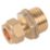 Midbrass  Brass Compression Adapting Male Iron Coupler 10mm x 1/2"