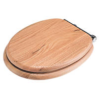 Croydex Rutland Soft-Close with Quick-Release Toilet Seat Solid Oak Natural