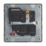 Contactum Lyric 13A 1-Gang DP Switched Socket Outlet Brushed Brass with Neon with Black Inserts