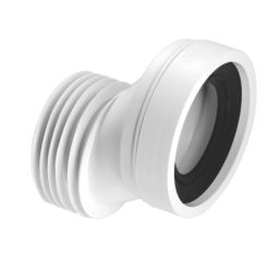 McAlpine  Rigid 40mm Offset Toilet Pan Connector White 130mm