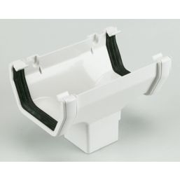 FloPlast  uPVC Square Running Outlet White 114mm x 65mm