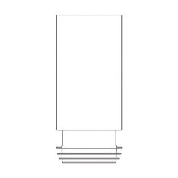 Flomasta  Rigid Straight Pan Connector Extension White 250mm