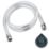 Swirl  Shower Hose White/Silver 10mm x 1.5m