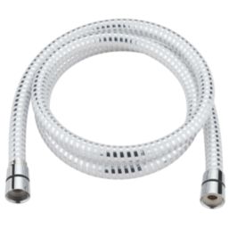 Swirl  Shower Hose White/Silver 10mm x 1.5m