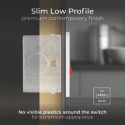 British General Evolve 45A 1-Gang 2-Pole Cooker Switch Pearlescent White with LED with White Inserts