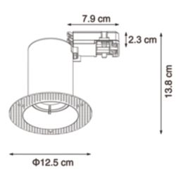 Lexco  Fixed  Fire Rated Trimless Downlight Without Bezel