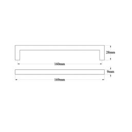 Essentials Golpar D Handles Brushed Brass 169mm 2 Pieces