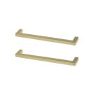 Essentials Golpar D Handles Brushed Brass 169mm 2 Pieces