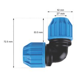 Flomasta  MDPE Elbow 25mm x 25mm