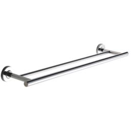 Medius Double Towel Rail Chrome 600mm x 125mm x 54mm