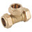 Midbrass  Brass Compression Equal Tee 3/4" 2 Pack