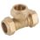 Midbrass  Brass Compression Equal Tees 3/4" 2 Pack