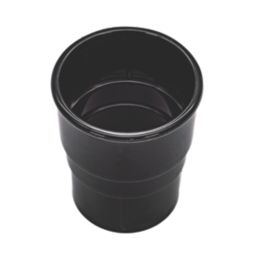 FloPlast  Round Downpipe Socket Black 68mm