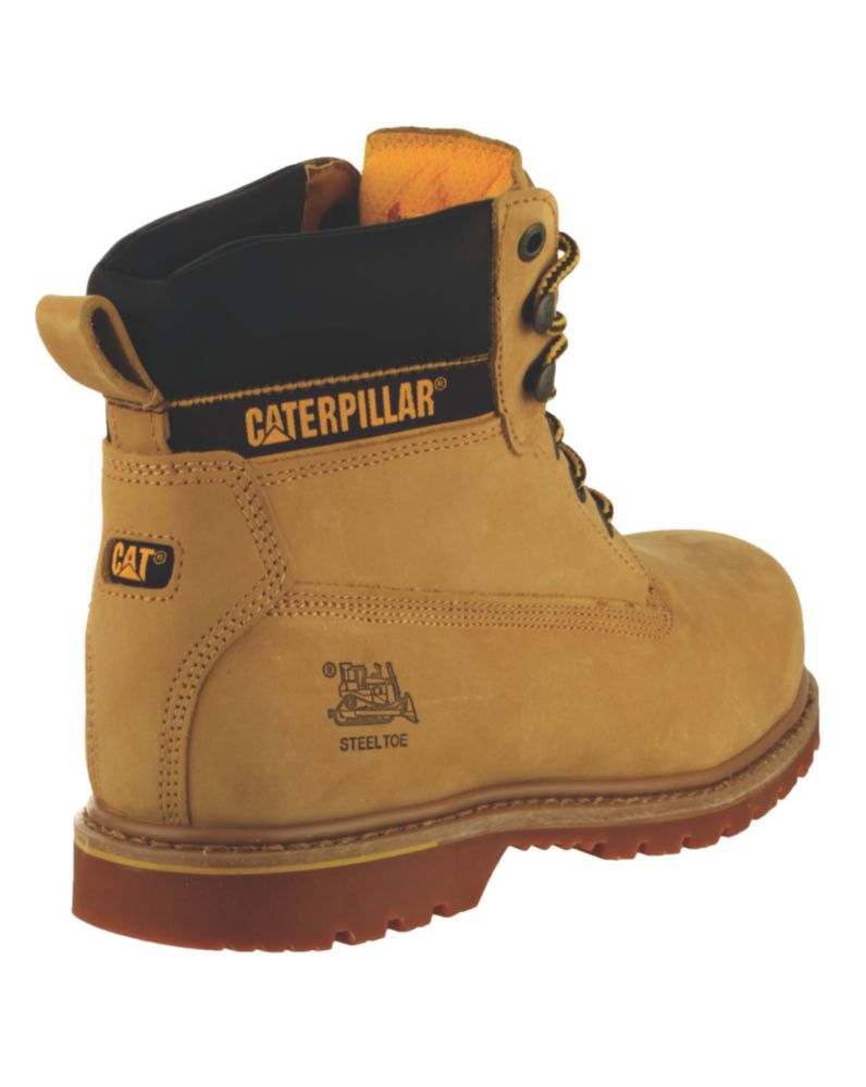 CAT Holton Size Honey Water-Resistant Steel Toe Cap Safety Boots