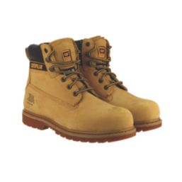 CAT Holton Size 8  Honey Water-Resistant Steel Toe Cap Safety Boots