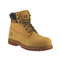 CAT Holton Size 8  Honey Water-Resistant Steel Toe Cap Safety Boots