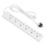 Essentials 13A 6-Gang Unswitched  Extension Lead White 2m