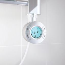 Flomasta 1100mm x 500mm 852BTU Chrome Flat Electric Towel Radiator