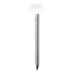 Timco Polymer-Headed Nails White Head A4 Stainless Steel Shank 3.2mm x 50mm 100 Pack