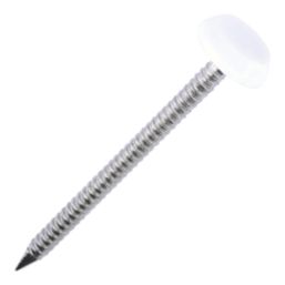 Timco Polymer-Headed Nails White Head A4 Stainless Steel Shank 3.2mm x 50mm 100 Pack