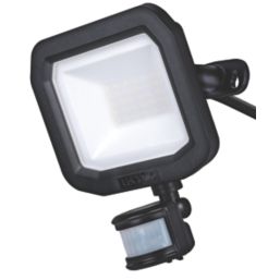 Luceco Castra Outdoor LED Floodlight With PIR Sensor Black 20W 2400lm