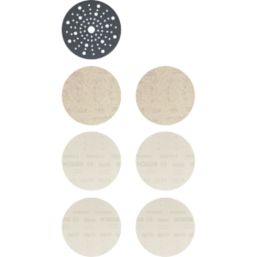 Bosch Expert M480 80 / 120 / 180 Grit Mesh Wood Sanding Net Starter Kit 150mm 7 Pack