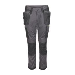 Apache Sudbury Work Trousers Grey/Black 32" W 33" L