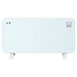 TCP  2kW Electric Portable or Wall-Mounted Glass Panel Heater White