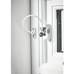 Smith & Locke  Cable Window Restrictor White 89-150mm