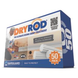 Dryzone Dryrod Damp-Proofing Rods White 180mm x 12mm 50 Pack