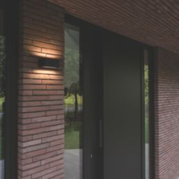 Lutec Gemini Outdoor LED Wall Light Black 8.8W 700lm