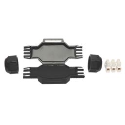 Raytech Fred-N 2-Entry 3-Pole IP69K Gel-Filled Straight Cable Joint Black