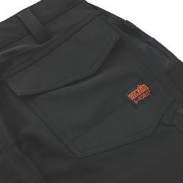 Scruffs Pro Flex Plus Holster Work Trousers Black 36" W 32" L