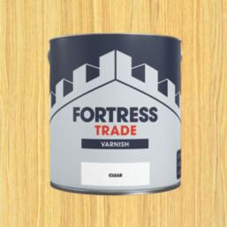 Fortress Trade 2.5Ltr Clear Gloss Water-Based Interior Furniture Varnish