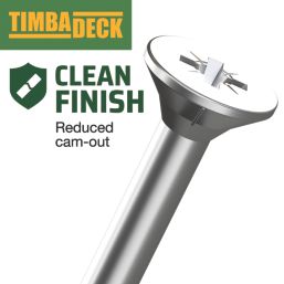 Timbadeck  PZ Double-Countersunk  Decking Screws 4.5mm x 85mm 100 Pack