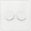 British General Evolve 2-Gang 2-Way LED Dimmer Switch  Pearlescent White with White Inserts