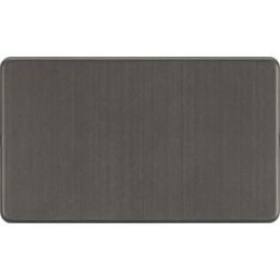 Knightsbridge  2-Gang Blanking Plate Smoked Bronze
