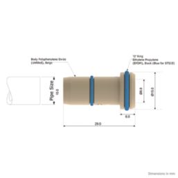 JG Speedfit Superseal Plastic Push-Fit Pipe Inserts 15mm 50 Pack