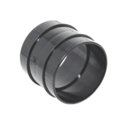 FloPlast  Solvent Weld Double Socket Coupler Black 110mm