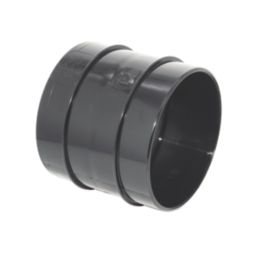 FloPlast  Solvent Weld Double Socket Coupler Black 110mm