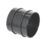 FloPlast  Solvent Weld Double Socket Coupler Black 110mm