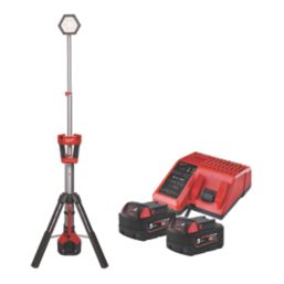 Milwaukee M18 SAL2-502B 2.2m 18V 2 x 5.0Ah Li-Ion RedLithium High Output Cordless Stand Light